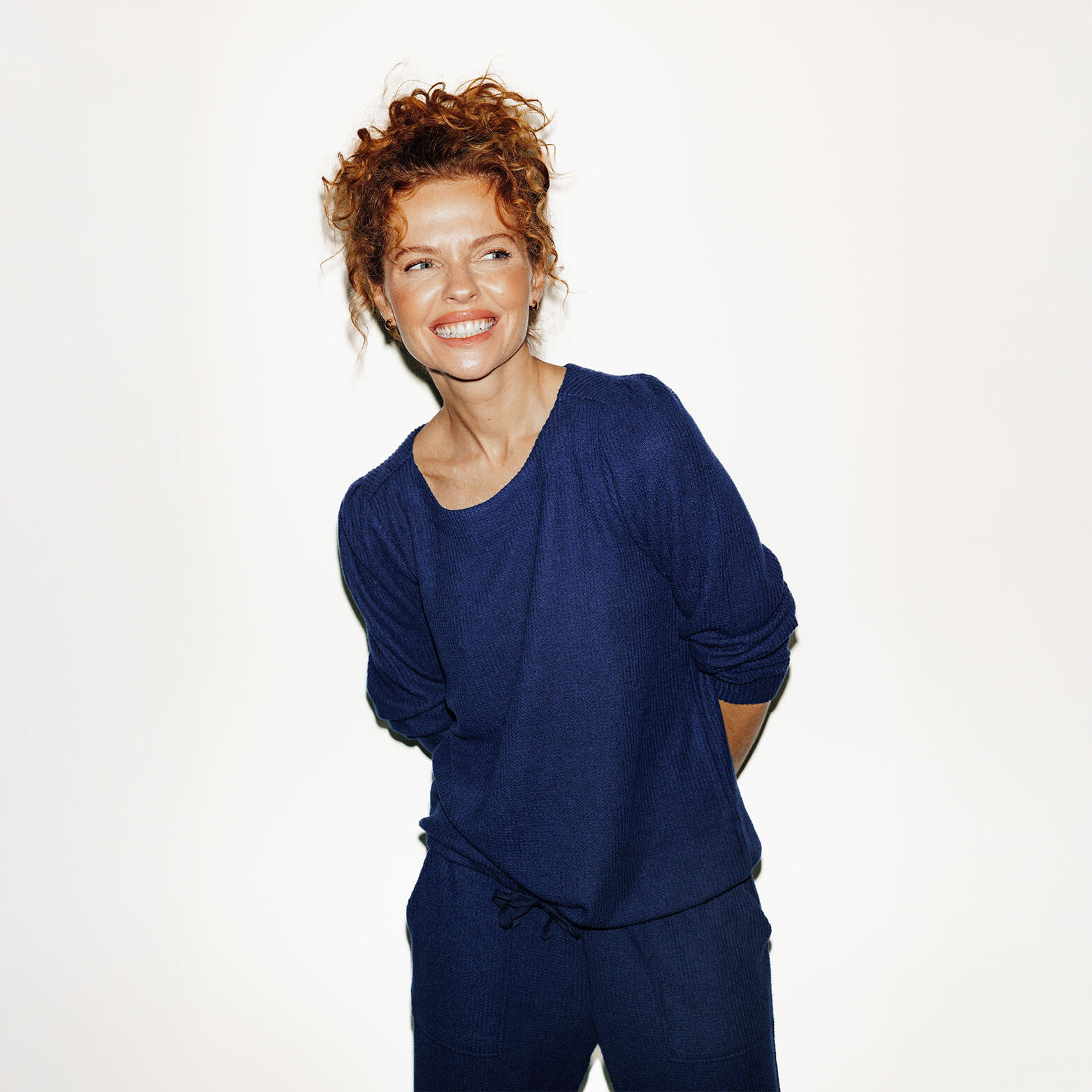 GAUFRETTE TEE-SHIRT MANCHES LONGUES BLEU