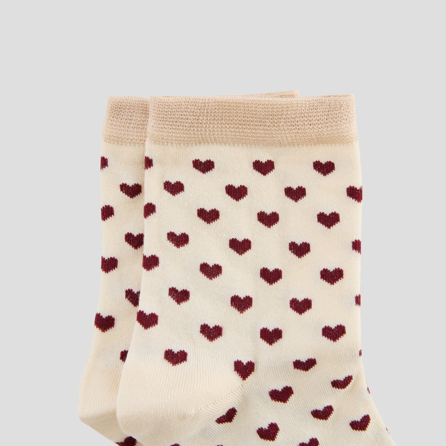MELODIE CHAUSSETTES COEURS MULTICO BLANC