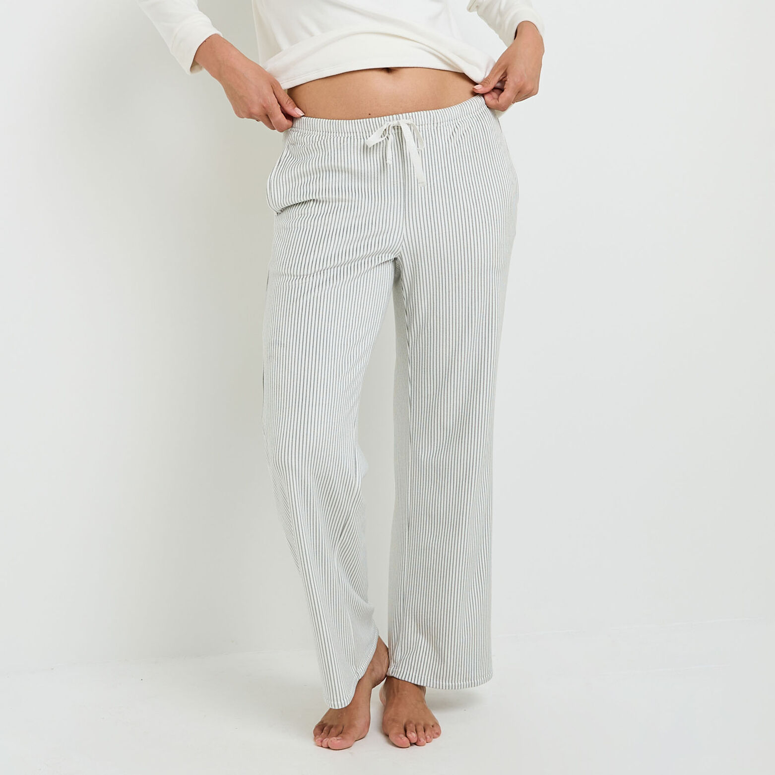 FLUFFY PANTALON DE PYJAMA MULTICO BLANC
