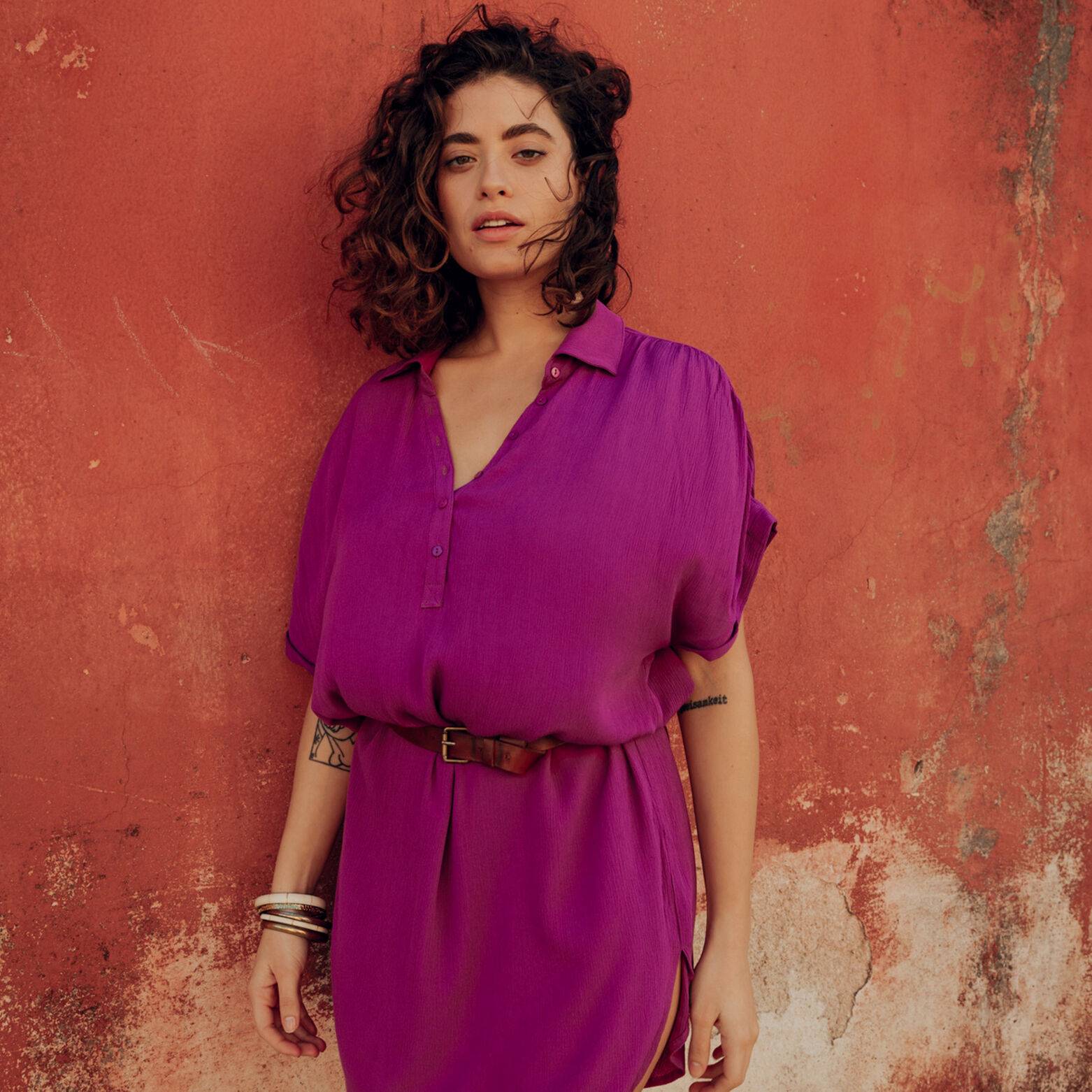 LEILA TUNIQUE BEACHWEAR FUCHSIA