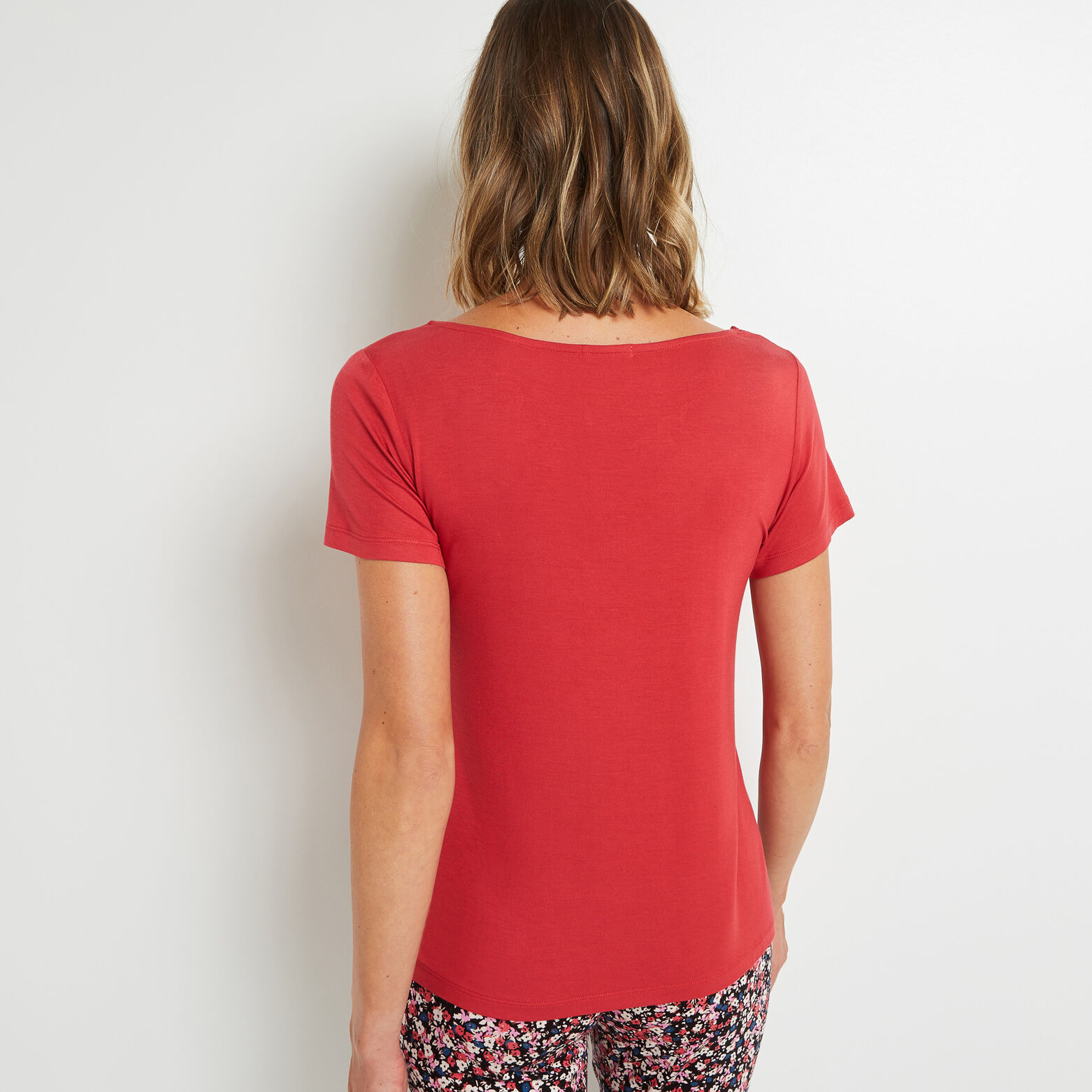 SYARA TEE SHIRT MANCHES COURTES ROSE