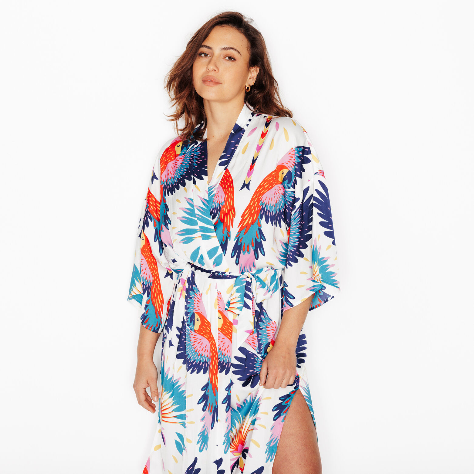 GIRLY KIMONO MULTICO BLANC