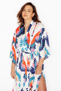 GIRLY KIMONO MULTICO BLANC