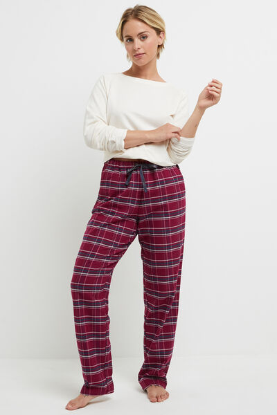 CAMOMILLE PANTALON MAILLE BORDEAUX