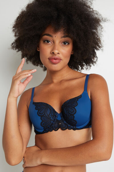 SYARA SOUTIEN-GORGE AMPLI EMBOITANT BLEU