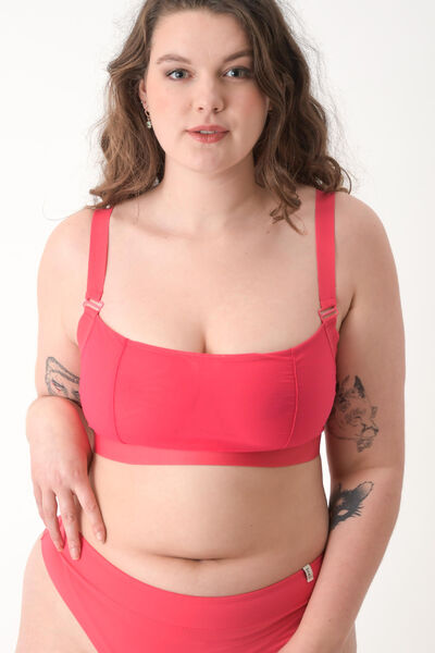BRASSIERE TULLE CERISE
