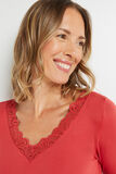 SYARA TEE SHIRT MANCHES LONGUES ROSE