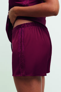 CHIMENE SHORT SATIN  ROUGE