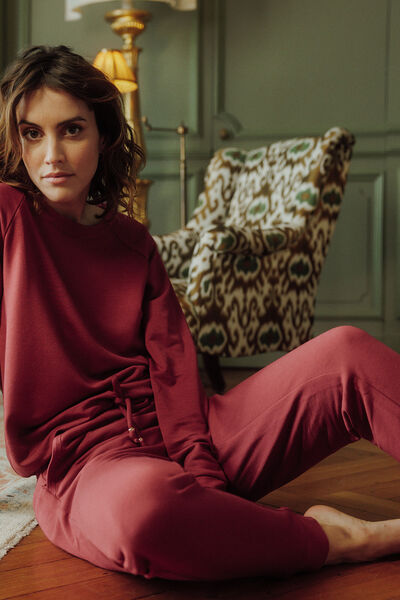 LEGGING MAILLE BORDEAUX