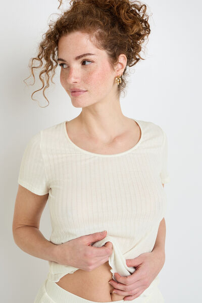 Tee-shirt manches courtes BEIGE