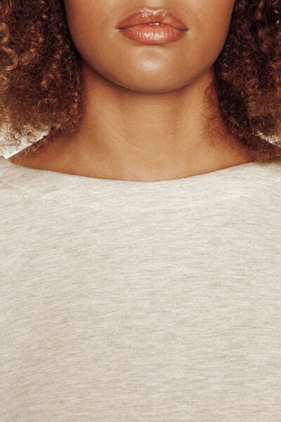 TEE-SHIRT MANCHES LONGUES BEIGE