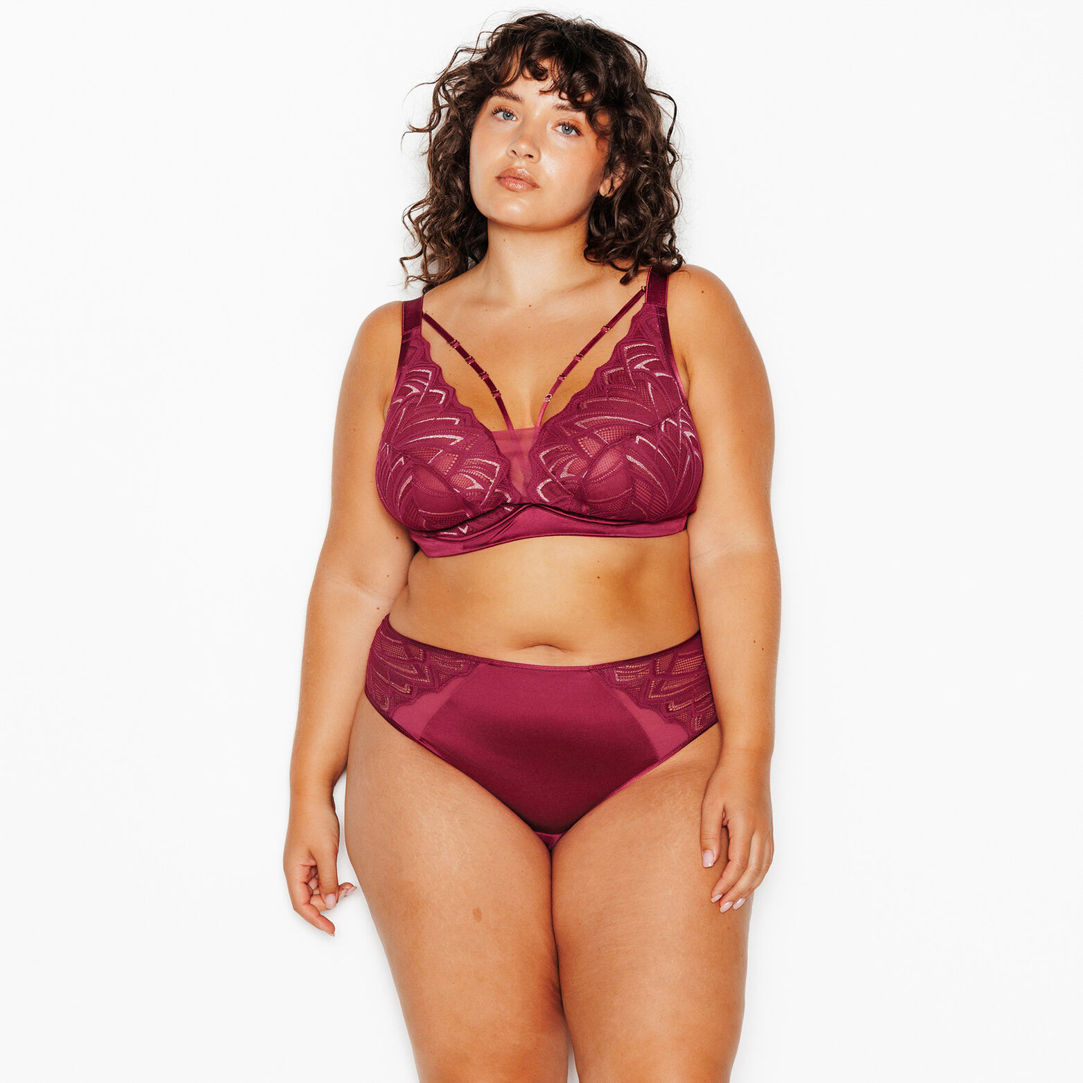 JAINA CULOTTE DENTELLE BORDEAUX