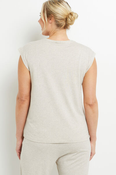 BAMBI TEE SHIRT MANCHES COURTES COTON BEIGE