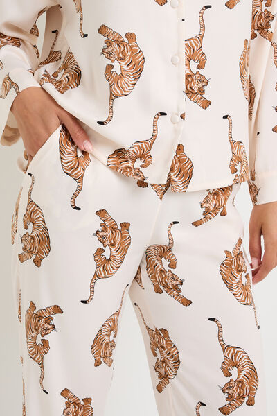 GRAMMY PANTALON DE PYJAMA MULTICO BLANC