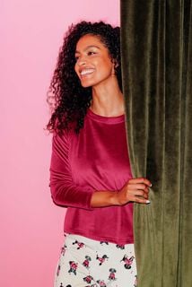 HOANI PYJAMA 2 PIECES VELOURS BORDEAUX