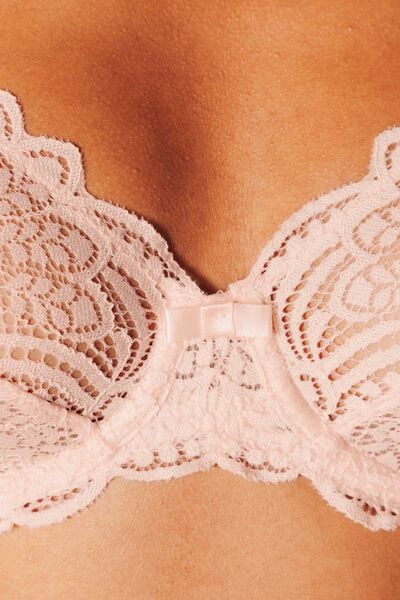 SOUTIEN-GORGE EMBOITANT DENTELLE POUDRE
