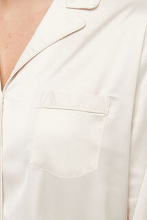 CHIMENE VESTE SATIN  BLANC