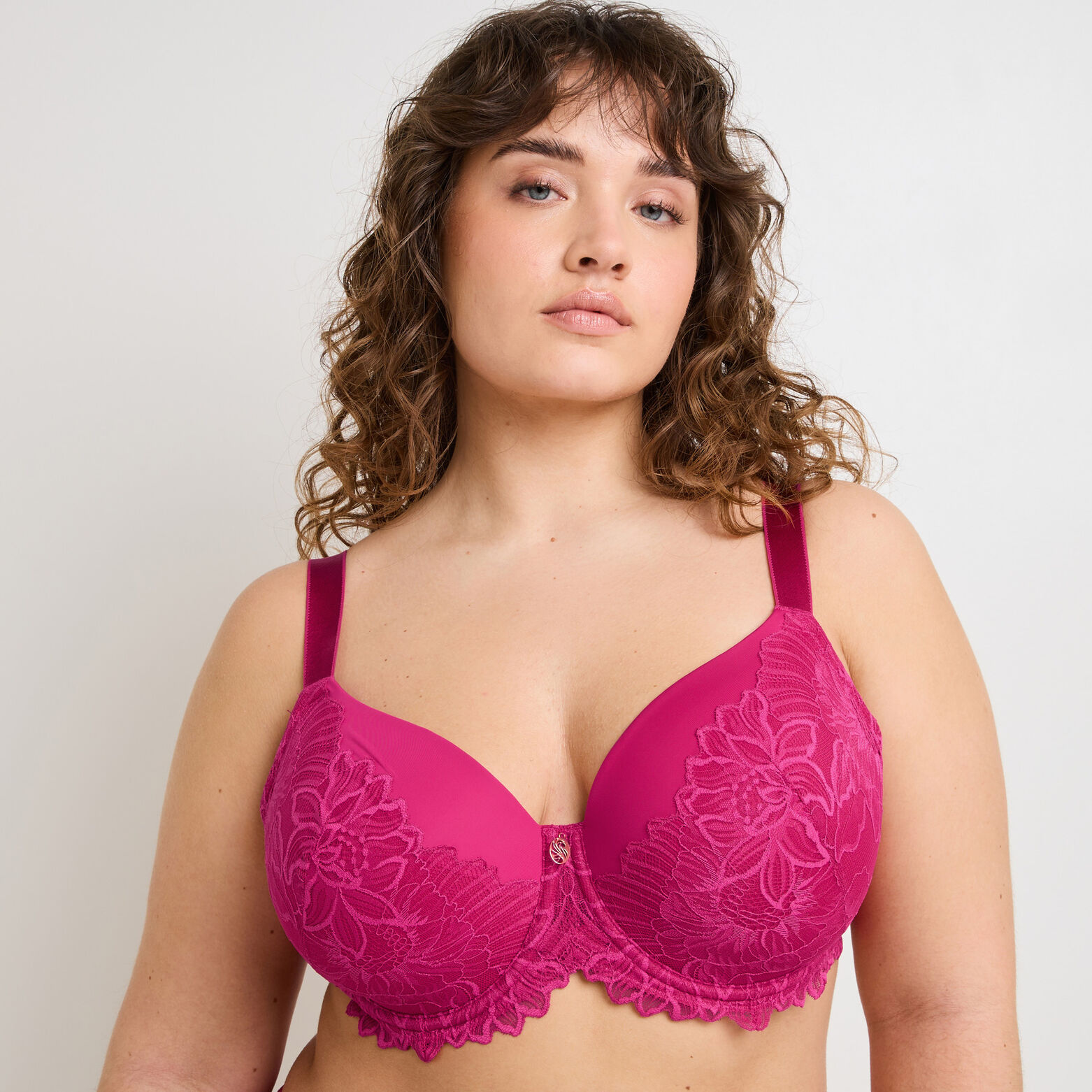 DONA+ SOUTIEN-GORGE AMPLIFORME DENTELLE FUCHSIA