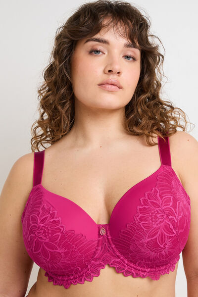 DONA+ SOUTIEN-GORGE AMPLIFORME DENTELLE FUCHSIA