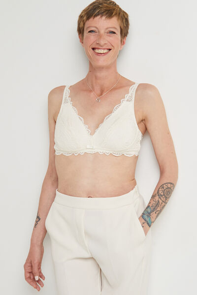 DENTELLE SOUTIEN-GORGE FOULARD POST-OP ECRU