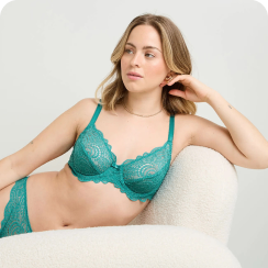 Ensemble dentelle bleu
