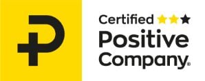 Icône label RSE Positive Company obtenu par RougeGorge