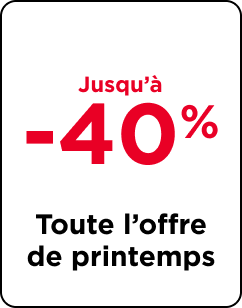 Offre de printemps jusqu'à -40%