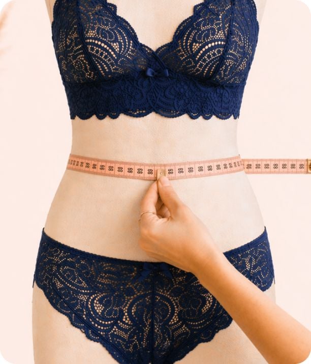 Présentation de la mesure de face du tour de taille