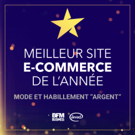 Meilleur site e-commerce de l'année. Mode et Habillement - Argent.