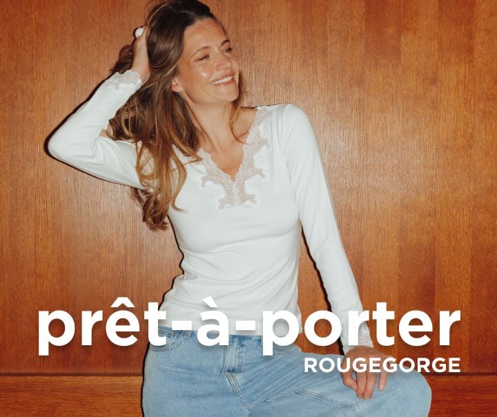 Le prêt à porter par RougeGorge. Pull écru en maille douce.