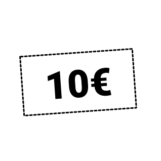Pictogramme d'un coupon de 10€.