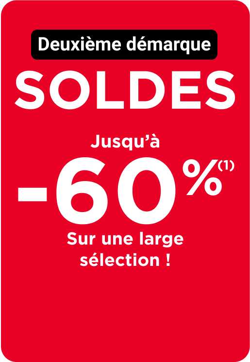 Tous les Soldes jusqu'à -60% sur une large sélection ! (1)