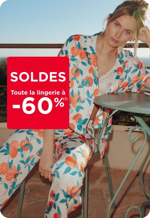 La lingerie de nuit à -60%
