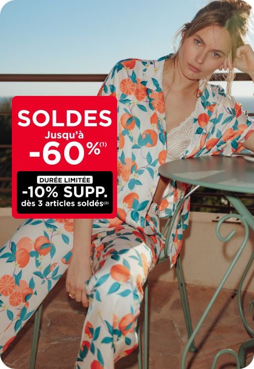 La lingerie de nuit jusqu’à -60%