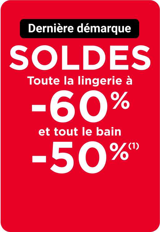 Tous les Soldes tout à -60% et -50% sur plus de 500 articles ! (1)