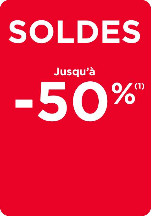 Soldes jusqu'à -50% sur une large sélection ! (1)