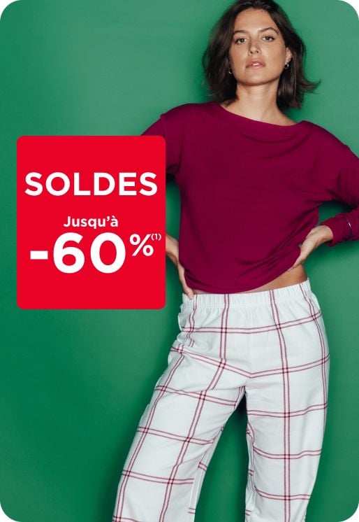 La lingerie de nuit jusqu'à -60%