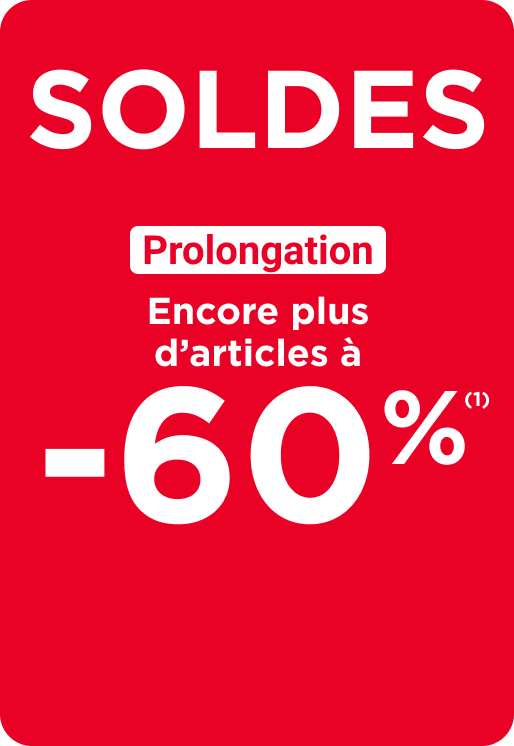 Soldes dernière démarque jusqu'à -60%, encore plus d'articles à -60% (1)