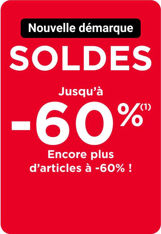 Tous les Soldes jusqu'à -60% sur une large sélection ! (1)